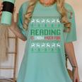 Reading Is Snow Much Fun Winter Bookworm Reading Book Lovers Women's Comfort Colors T-Shirt Violet