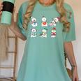 Reading Snowman Christmas Book Lovers Bookworm Librarian Women's Comfort Colors T-Shirt Violet Reading Snowman Christmas Book Lovers Bookworm Librarian Women's Comfort Colors T-Shirt Violet