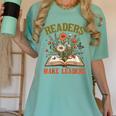 Reading Squad Book Lover Bookish Floral Readers Make Leaders Women's Comfort Colors T-Shirt Violet Reading Squad Book Lover Bookish Floral Readers Make Leaders Women's Comfort Colors T-Shirt Violet