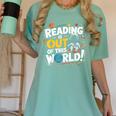 Reading Is Out Of This World Space Book Lover Kids Women's Comfort Colors T-Shirt Violet