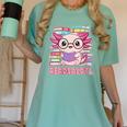 Readsalotl Axolotl Reading Book Bookworm Women's Comfort Colors T-Shirt Violet