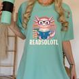 Readsolotl Axolotl Reading Book Lover Kawaii Bookworms Women's Comfort Colors T-Shirt Violet