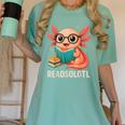 Readsolotl Kawaii Axolotl Reading Book Lover Women's Comfort Colors T-Shirt Violet Readsolotl Kawaii Axolotl Reading Book Lover Women's Comfort Colors T-Shirt Violet