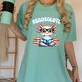 Readsolotl Pink Kawaii Axolotl Read Book Lover Reading Women's Comfort Colors T-Shirt Violet