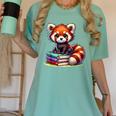 Red Panda Books Lover Reading Bookworm Women's Comfort Colors T-Shirt Violet