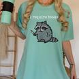 i Require Books Raccoon Women's Comfort Colors T-Shirt Violet