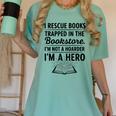 I Rescue Books Trapped In The Bookstore Sarcastic Women's Comfort Colors T-Shirt Violet
