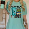 Respect Elders Cellphone Pushing Books In a Wheelchair Women's Comfort Colors T-Shirt Violet