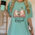 Retired 2025 A New Chapter Begins Retirement Teacher Book Women's Comfort Colors T-Shirt Violet Retired 2025 A New Chapter Begins Retirement Teacher Book Women's Comfort Colors T-Shirt Violet