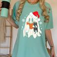 Retro Ghost Reading Book With Cat Bookish Club Christmas Men Women Kids Women's Comfort Colors T-Shirt Violet