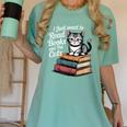 Retro I Just Want To Read Books And Pet Cats Cat For Men Women Kids Women's Comfort Colors T-Shirt Violet