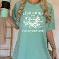 Retro Libraries Are For Everyone Racoon Reading Book Lover Women's Comfort Colors T-Shirt Violet Retro Libraries Are For Everyone Racoon Reading Book Lover Women's Comfort Colors T-Shirt Violet