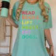 Retro Read Books Lift Heavy Pet Dogs Gym Book Lover Women's Comfort Colors T-Shirt Violet Retro Read Books Lift Heavy Pet Dogs Gym Book Lover Women's Comfort Colors T-Shirt Violet