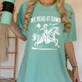 Retro We Read At Dawn Cowgirl Western Librarian Book Lover Women's Comfort Colors T-Shirt Violet Retro We Read At Dawn Cowgirl Western Librarian Book Lover Women's Comfort Colors T-Shirt Violet