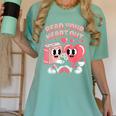 Retro Read Your Heart Out Valentine's Day Teacher Book Lover Women's Comfort Colors T-Shirt Violet Retro Read Your Heart Out Valentine's Day Teacher Book Lover Women's Comfort Colors T-Shirt Violet
