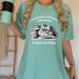Retro I Stay Home I Read Books I Pet My Cat I Regret Nothing Women's Comfort Colors T-Shirt Violet