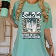 Retro Tired Moms Book Club Bookish Booktrovert Mother's Day Women's Comfort Colors T-Shirt Violet Retro Tired Moms Book Club Bookish Booktrovert Mother's Day Women's Comfort Colors T-Shirt Violet