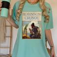 Robinson Crusoe Book Cover 1920 Women's Comfort Colors T-Shirt Violet