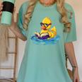 Rubber Duck Reading Book Swim Rubber Duckling Rubber Duckie Women's Comfort Colors T-Shirt Violet