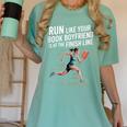 Run Like Your Book Boyfriend Is Waiting Runner Reader Women's Comfort Colors T-Shirt Violet