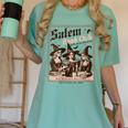 Salem Book Club Bookish Halloween Retro Salem Witch Book Women's Comfort Colors T-Shirt Violet Salem Book Club Bookish Halloween Retro Salem Witch Book Women's Comfort Colors T-Shirt Violet