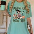 Salem Witch Book Club Raccoon Reading Women's Comfort Colors T-Shirt Violet Salem Witch Book Club Raccoon Reading Women's Comfort Colors T-Shirt Violet
