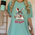 Santa's Favorite Book Dragon Christmas Magic Women's Comfort Colors T-Shirt Violet Santa's Favorite Book Dragon Christmas Magic Women's Comfort Colors T-Shirt Violet