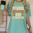 School Librarians Are Essential Library Book Lover Librarian Women's Comfort Colors T-Shirt Violet School Librarians Are Essential Library Book Lover Librarian Women's Comfort Colors T-Shirt Violet