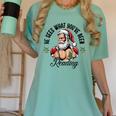 He Sees What You'Ve Been Reading Santa Xmas Book Lover Women's Comfort Colors T-Shirt Violet