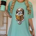 Shih Tzu Book How To Train Your Human Funny Dog Motif Women's Comfort Colors T-Shirt Violet Shih Tzu Book How To Train Your Human Funny Dog Motif Women's Comfort Colors T-Shirt Violet