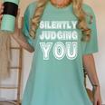 Silently Judging You Anti-Social Introvert Women's Comfort Colors T-Shirt Violet