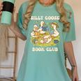 Silly-Goose Book Club Goose And Book Lovers Women's Comfort Colors T-Shirt Violet Silly-Goose Book Club Goose And Book Lovers Women's Comfort Colors T-Shirt Violet
