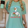 Silly Goose With Books Teacher Club School Educator Women's Comfort Colors T-Shirt Violet Silly Goose With Books Teacher Club School Educator Women's Comfort Colors T-Shirt Violet