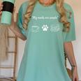 Simple Needs Coffee Paw & Books Reading Graphic Book Lovers Women's Comfort Colors T-Shirt Violet