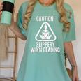 Slippery When Reading Unhinged Book Lover Meme Witty Women's Comfort Colors T-Shirt Violet Slippery When Reading Unhinged Book Lover Meme Witty Women's Comfort Colors T-Shirt Violet