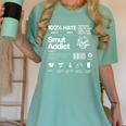 Smutty Book Addict Romance Book Lover Smut Addict Ingredient Women's Comfort Colors T-Shirt Violet