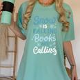 Snow Is Falling Books Are Calling Women's Comfort Colors T-Shirt Violet