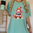 Snowman Reading Books Lovers Christmas Librarian Bookworm Women's Comfort Colors T-Shirt Violet Snowman Reading Books Lovers Christmas Librarian Bookworm Women's Comfort Colors T-Shirt Violet