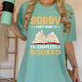 Sorry I Can't Make It I'm Completely Booked Book Reading Women's Comfort Colors T-Shirt Violet