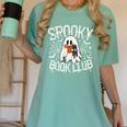 Spooky Book Club Cute Ghost Reading Book Halloween Costume Women's Comfort Colors T-Shirt Violet Spooky Book Club Cute Ghost Reading Book Halloween Costume Women's Comfort Colors T-Shirt Violet