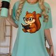 Squirrel Reading Book Lover Women's Comfort Colors T-Shirt Violet