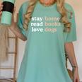 Stay Home Read Books Love Dogs Women's Comfort Colors T-Shirt Violet