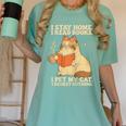I Stay Home I Read Books I Pet My Cat I Regret Nothing Women Women's Comfort Colors T-Shirt Violet