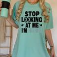 Stop Looking At Me I’m Hiding Sarcastic Introvert Joke Women's Comfort Colors T-Shirt Violet