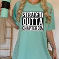 Straight Outta Chapter 39 Cute Book Lover Reader Women's Comfort Colors T-Shirt Violet