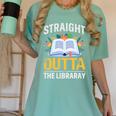 Straight Outta The Library Book Lover Men Women Premium Tri-Blend Women's Comfort Colors T-Shirt Violet