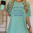 Support Your Local Library Read Banned Books Librarian Women's Comfort Colors T-Shirt Violet