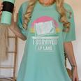 I Survived AP Lang Retro Book Graphic Women's Comfort Colors T-Shirt Violet