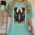 Tarot Cards Guide Book Esoteric Mysticism Clothing Tarot Card Justice Women's Comfort Colors T-Shirt Violet Tarot Cards Guide Book Esoteric Mysticism Clothing Tarot Card Justice Women's Comfort Colors T-Shirt Violet