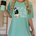 That's What I Do I Pet Cat I Read Books Tuxedo Cat Bookworm Women's Comfort Colors T-Shirt Violet